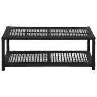 vidaXL Banco sapateira 80x40x30 cm vime PE preto