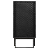 vidaXL Mesa dobrável 80x45x75 cm vime PE preto