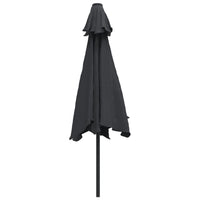 vidaXL Guarda-sol de exterior com mastro de metal 300 cm preto