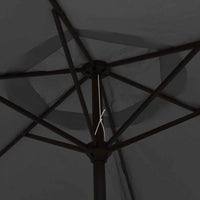 vidaXL Guarda-sol de exterior com mastro de metal 300 cm preto