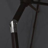 vidaXL Guarda-sol de exterior com mastro de metal 300 cm preto