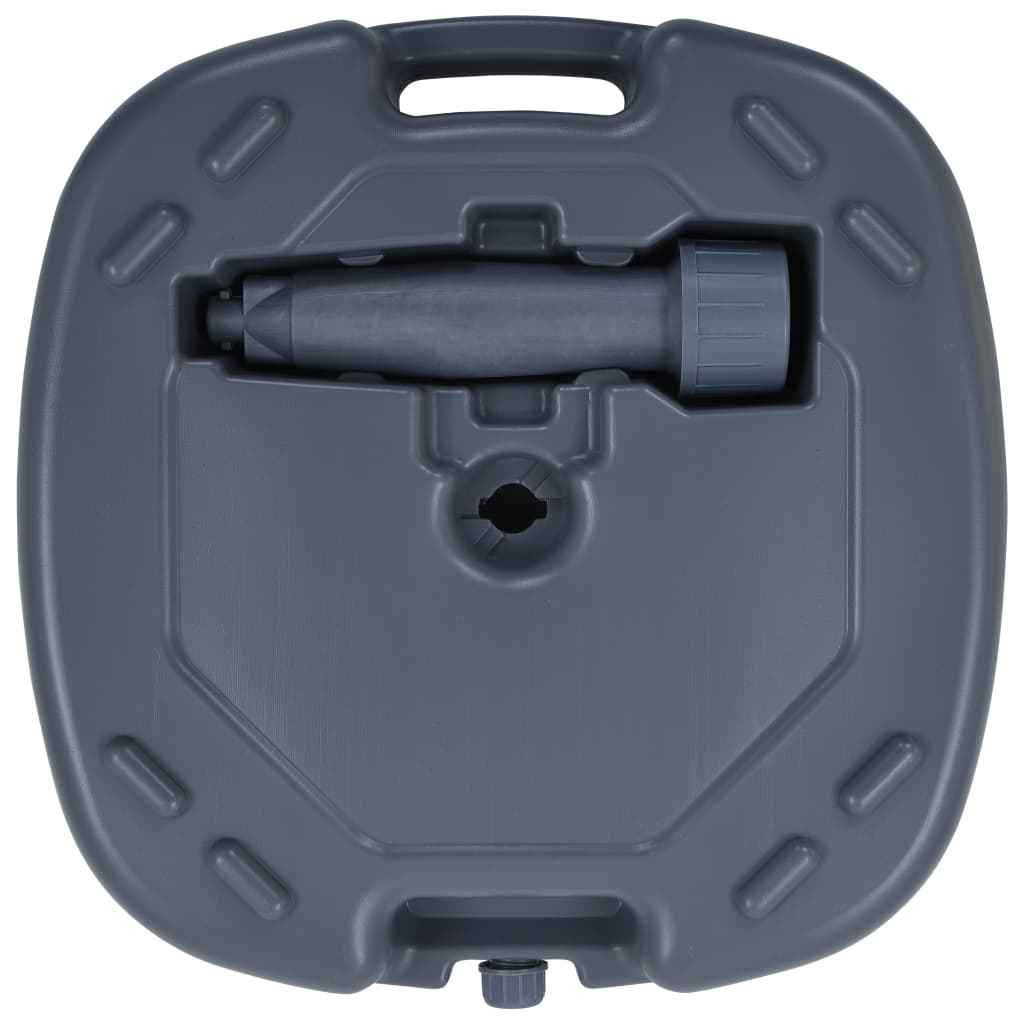 vidaXL Base para guarda-sol portável com areia/água cinzento