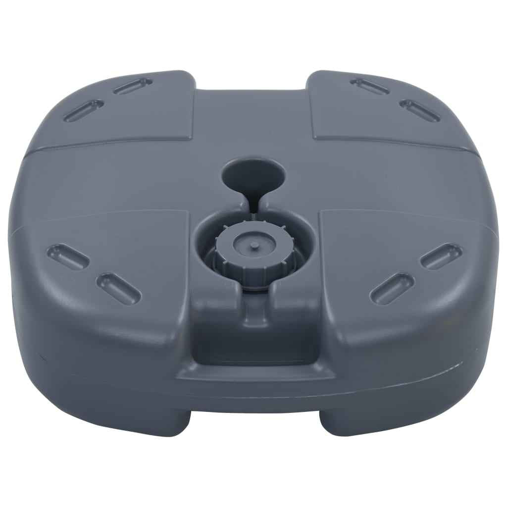 vidaXL Base para guarda-sol portável com areia/água cinzento