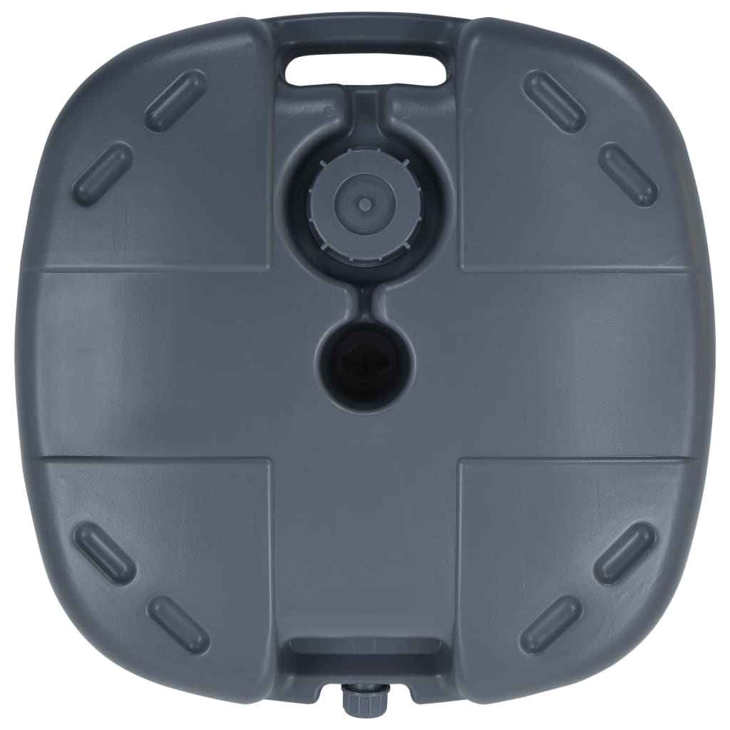 vidaXL Base para guarda-sol portável com areia/água cinzento