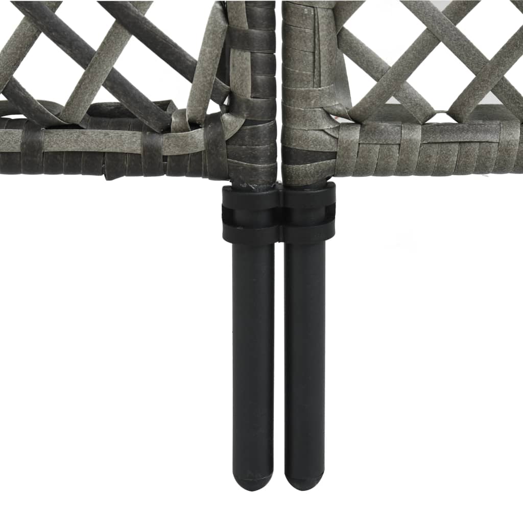 vidaXL Divisória de quarto com 4 painéis 240x200 cm vime PE antracite