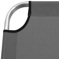 vidaXL Espreguiçadeira dobrável extra alta para idosos alumínio cinza