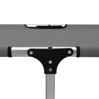 vidaXL Espreguiçadeira dobrável extra alta para idosos alumínio cinza