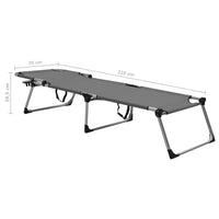 vidaXL Espreguiçadeira dobrável extra alta para idosos alumínio cinza