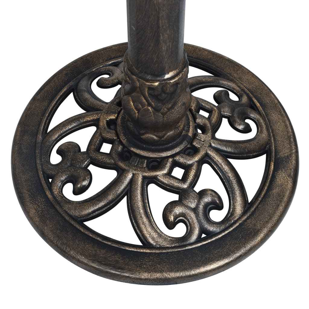 vidaXL Relógio de sol 35,5x82 cm plástico bronze