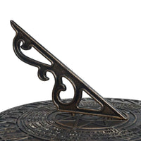 vidaXL Relógio de sol 35,5x82 cm plástico bronze