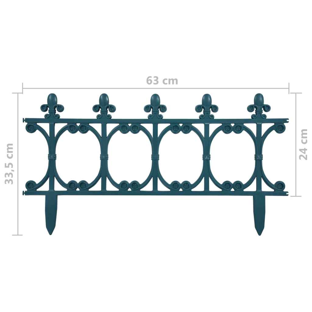 vidaXL Bordas de relvado 16 pcs 10 m PP verde