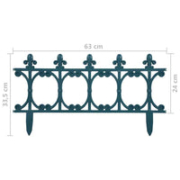 vidaXL Bordas de relvado 16 pcs 10 m PP verde