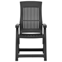vidaXL Cadeiras de jardim reclináveis 2 pcs plástico antracite