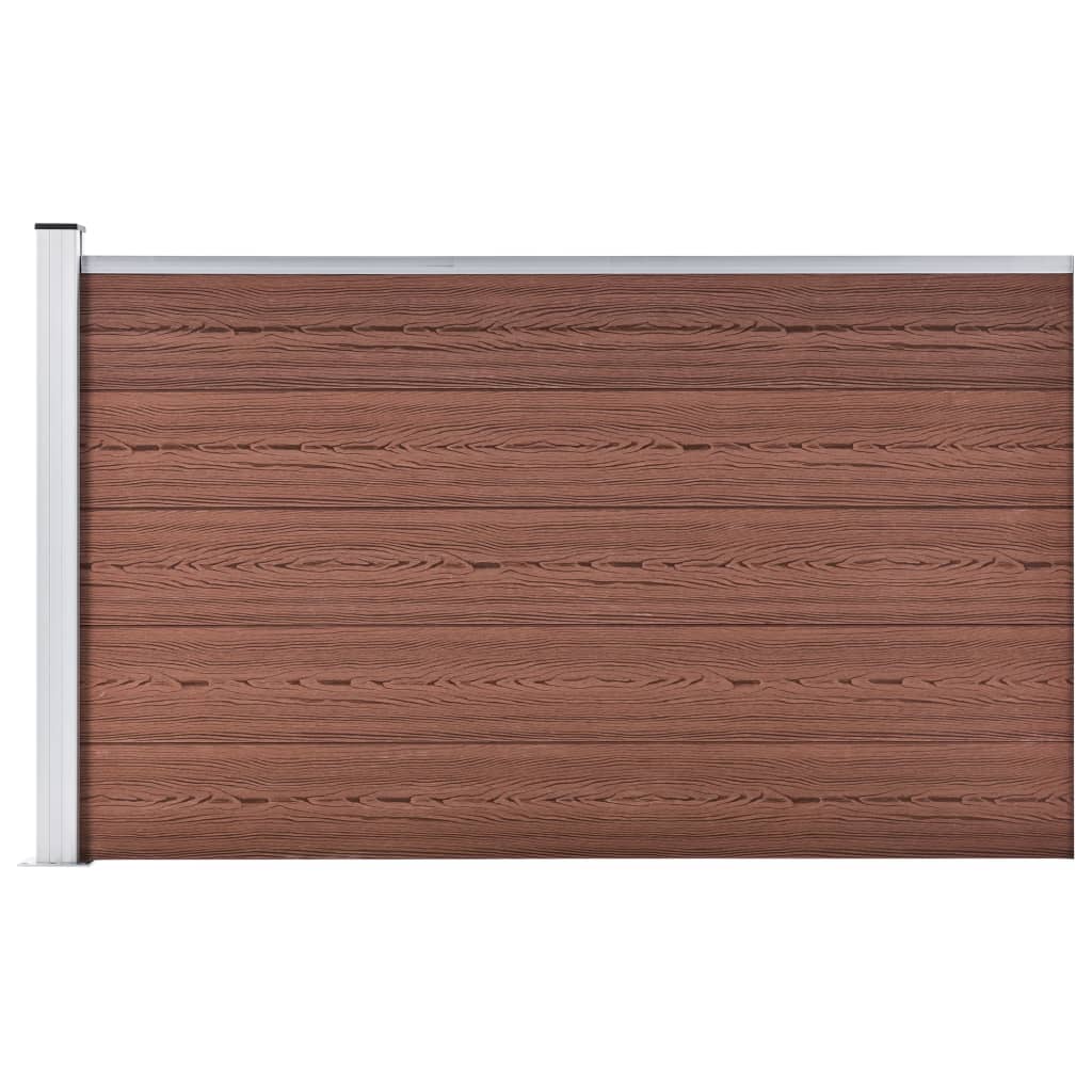 vidaXL Painel de vedação WPC 180x105 cm preto