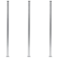 vidaXL Postes de cerca 2 pcs alumínio 185 cm cinzento-escuro