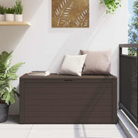 vidaXL Caixa arrumação p/ jardim 58,5x46x55 cm polipropileno castanho
