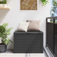 vidaXL Caixa arrumação p/ jardim 58,5x46x55 cm polipropileno castanho