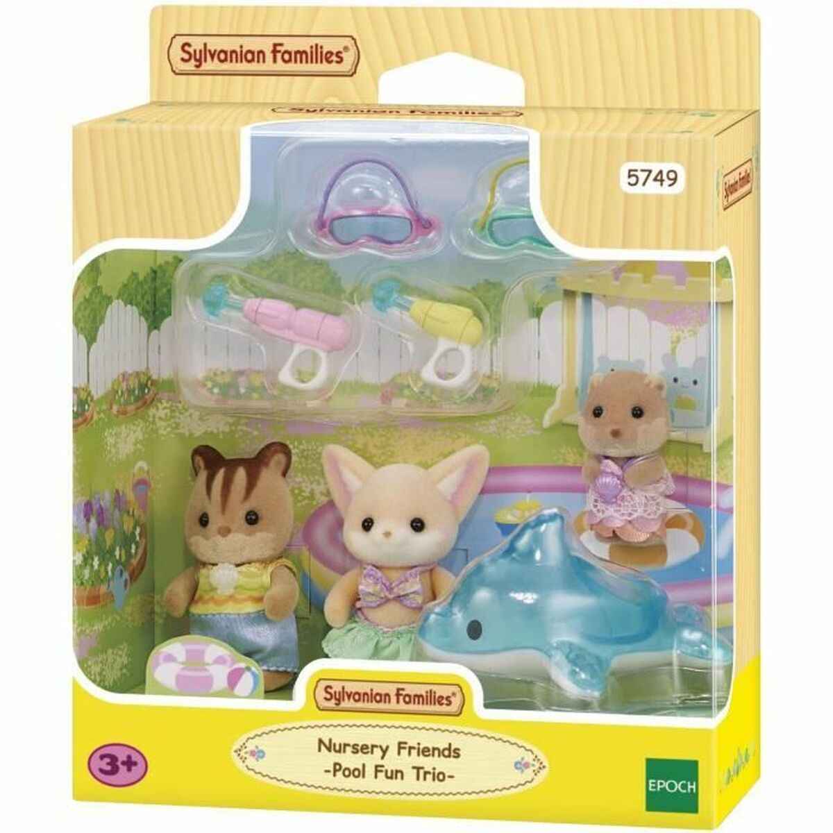 Acessórios para Casa de Bonecas Sylvanian Families 5749 Nursery Friends Pool Fun trio