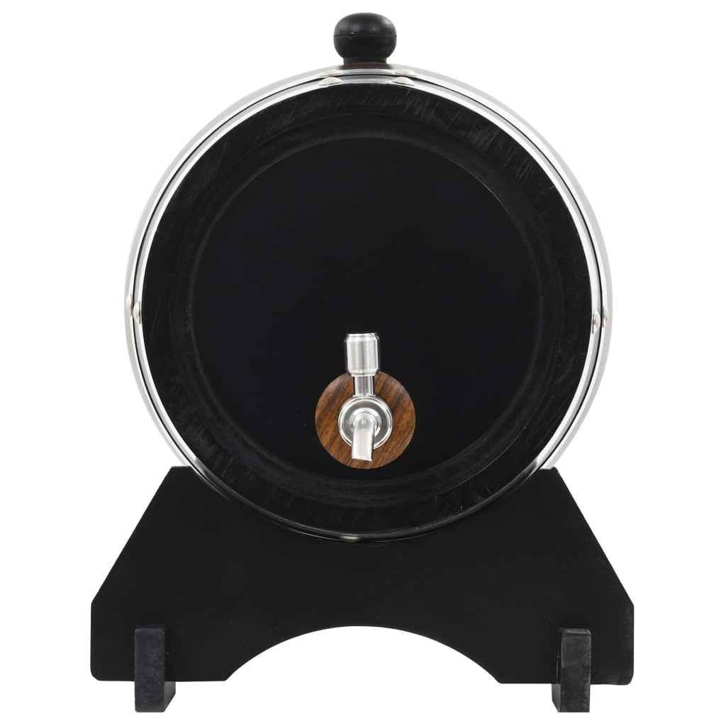 vidaXL Barril de vinho com torneira em madeira de pinho maciça 6 L