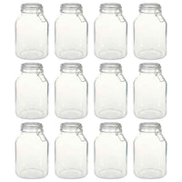 vidaXL Frascos de vidro com fechos 12 pcs 3 L