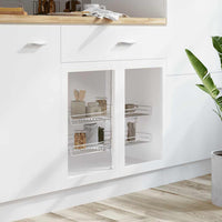 vidaXL Unidade cestos p/ cozinha 2 pcs 180 graus 75x38x80 cm