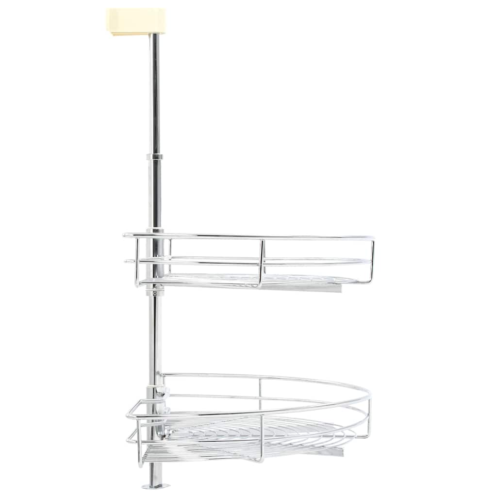 vidaXL Unidade cestos p/ cozinha 2 pcs 180 graus 75x38x80 cm