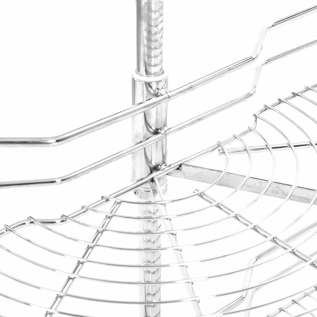 vidaXL Unidade cestos p/ cozinha 2 pcs 180 graus 75x38x80 cm