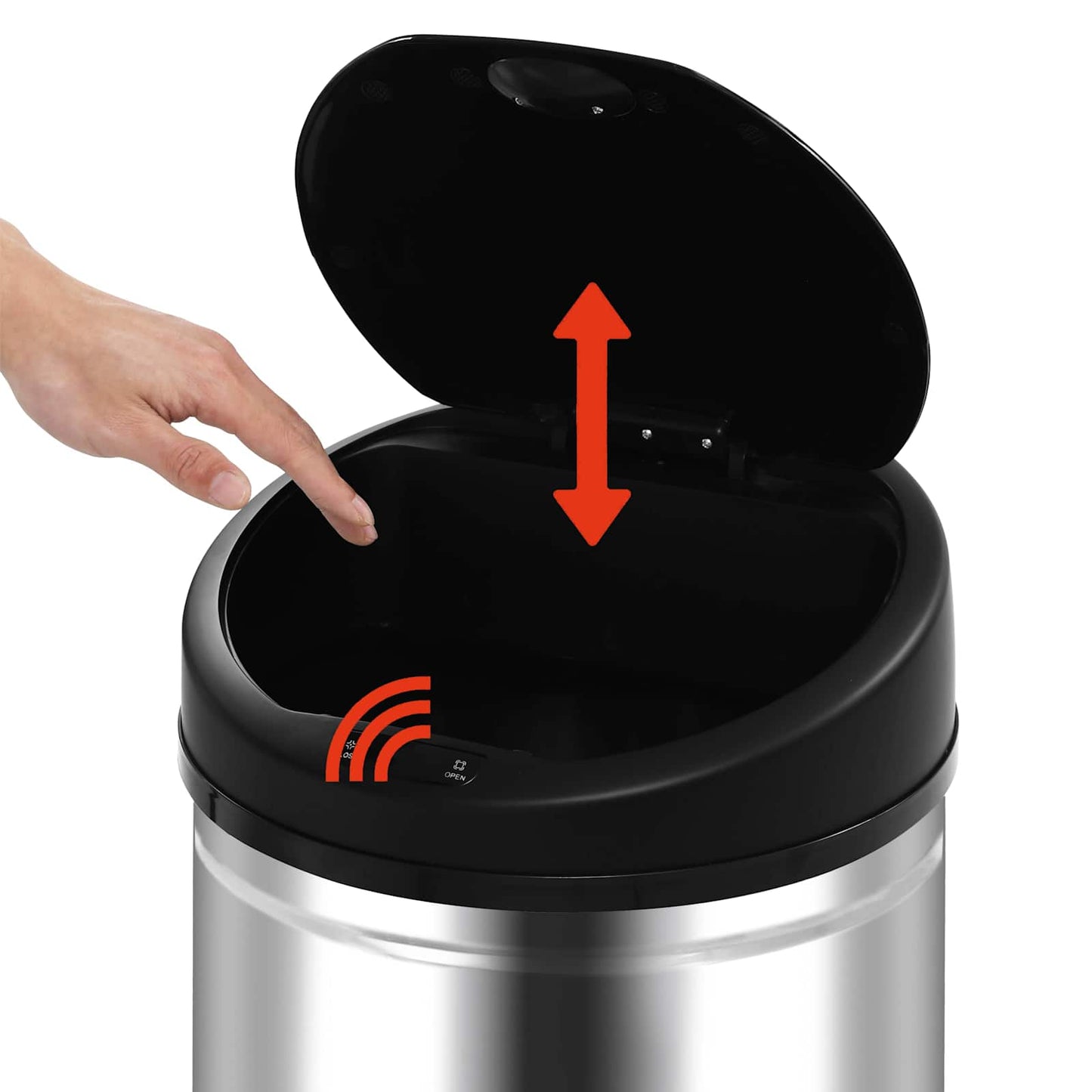 vidaXL Cestos de Papel Rascunho Preto Aço inoxidável