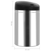 vidaXL Cestos de Papel Rascunho Preto Aço inoxidável