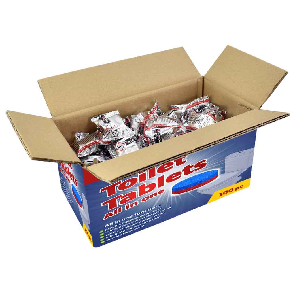 vidaXL Pastilhas para limpeza de sanitas/mictórios 100 pcs