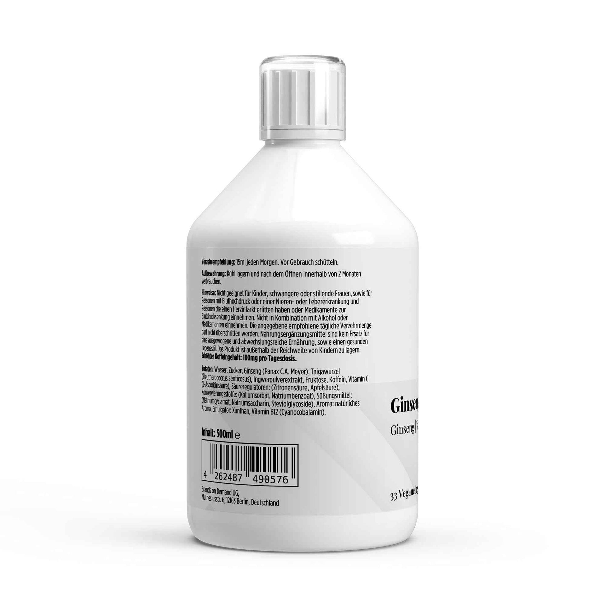 Ginseng Power Plus+ - 50 Shots - 500ml