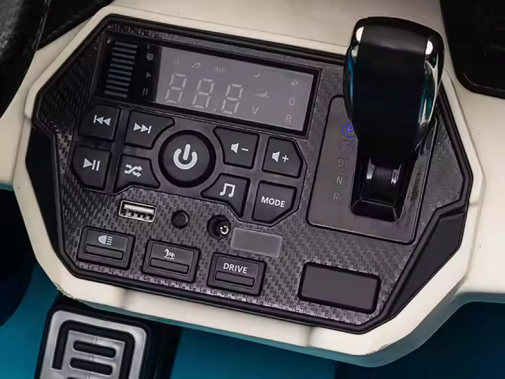Lamborghini Sian, 2-persoons 24 volt elektrische kinderauto met rubberen banden, leder zitje en meer