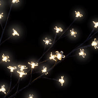 vidaXL Enfeites de Férias Branco quente