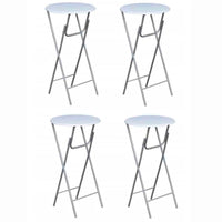vidaXL Mesas de bar 4 pcs com tampo MDF branco