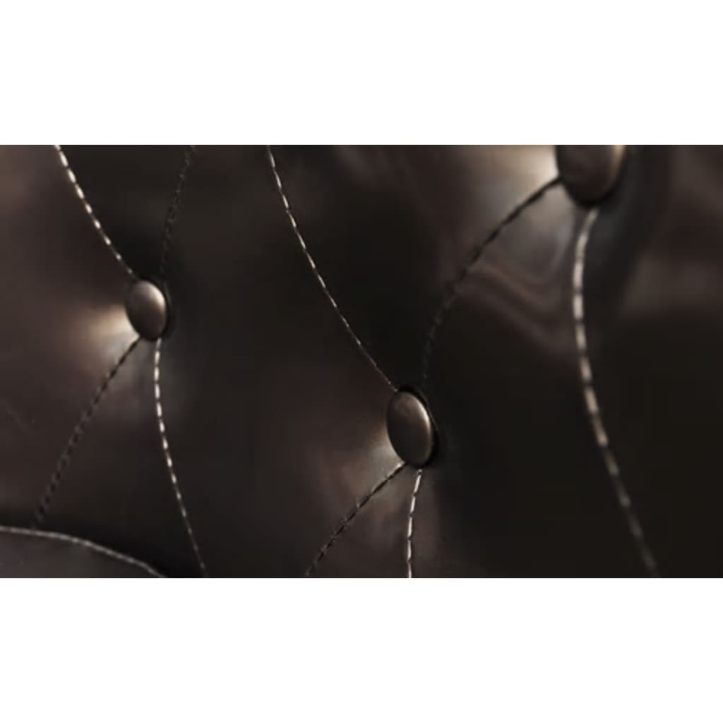 vidaXL Poltrona em couro artificial castanho