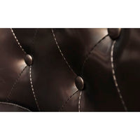 vidaXL Poltrona em couro artificial castanho