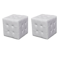 vidaXL Mesas de cabeceira 2 pcs 30x30x30 cm couro artificial cinzento