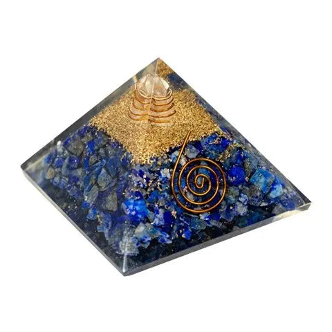 Pirâmide de Orgonite com Lápis-lazúli