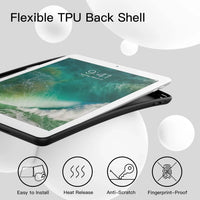 Capa para iPad 6.ª/5.ª geração (2018/2017) 9,7 polegadas compatível com Apple Pencil Preta
