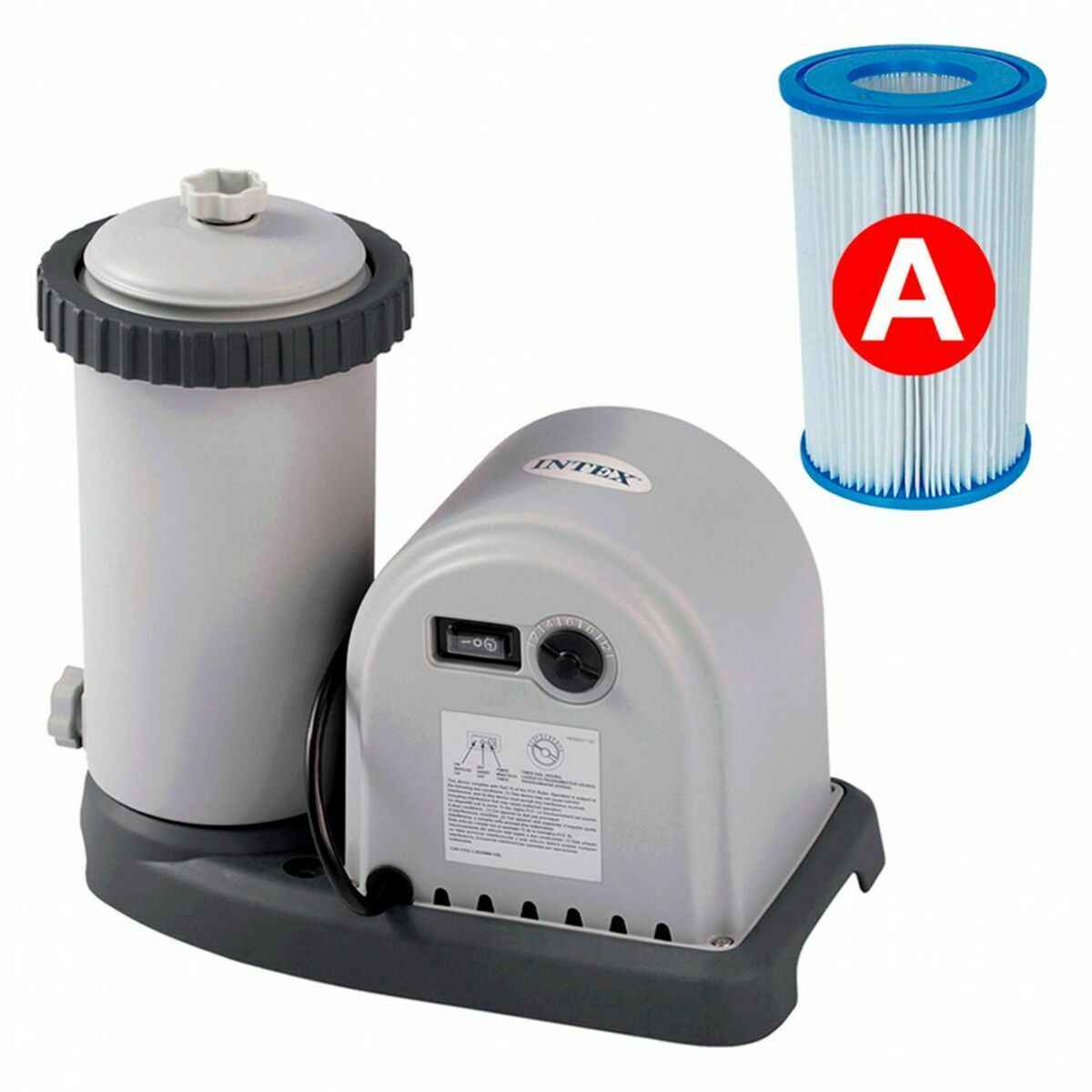 Piscina Desmontável Intex Prism Frame 610 x 122 x 305 cm 610 x 305 x 122 cm 18.202 l Cinzento Ovalada