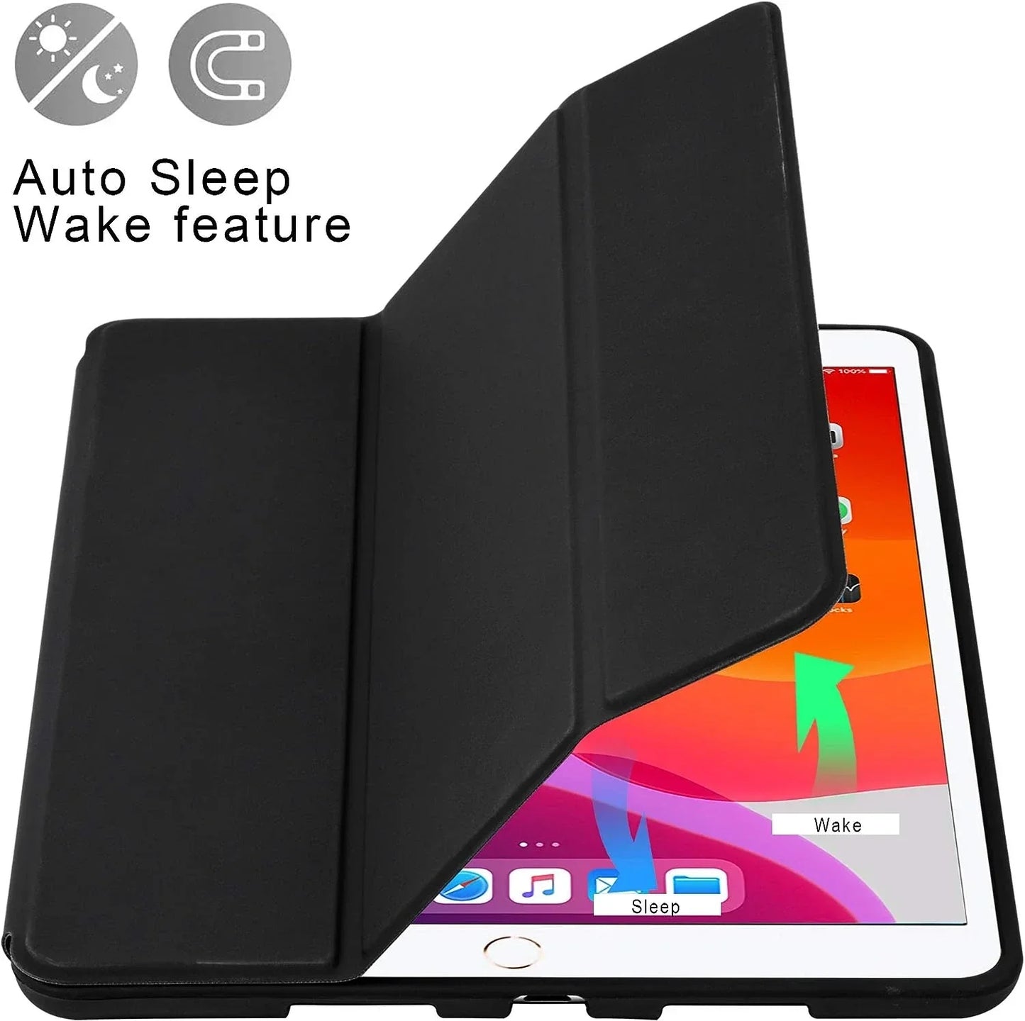 Capa para iPad 10.ª/ 11.ªgeração (2022/2025)- 10,9 polegadas compatível com Apple Pencil Preta
