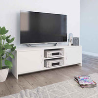 vidaXL Móvel de TV 120x30x37,5 cm contraplacado branco