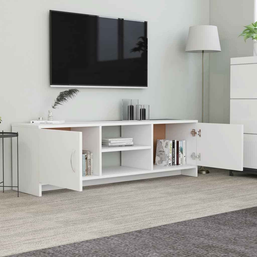 vidaXL Móvel de TV 120x30x37,5 cm contraplacado branco