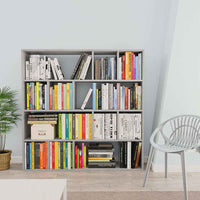vidaXL Divisória/estante 110x24x110 cm contraplacado cinzento cimento