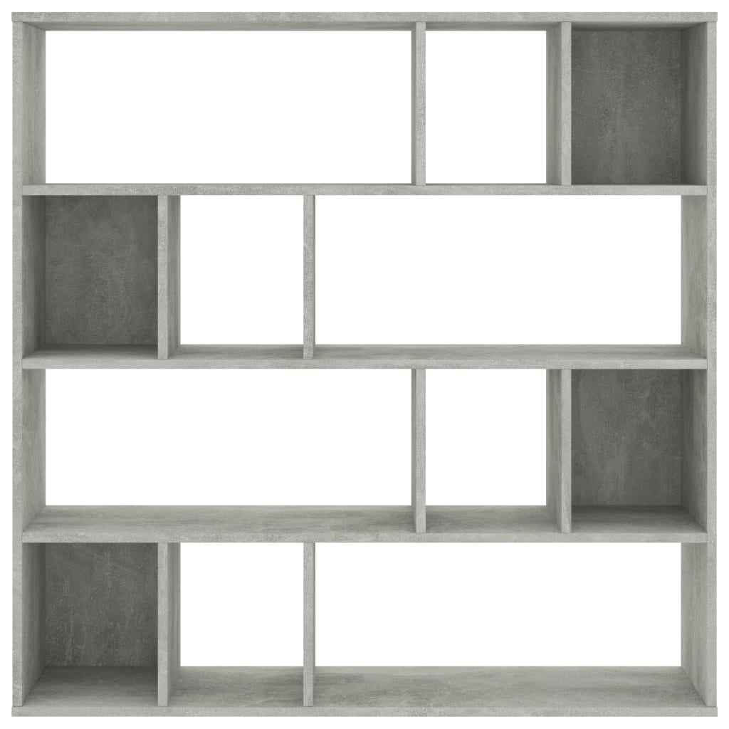 vidaXL Divisória/estante 110x24x110 cm contraplacado cinzento cimento