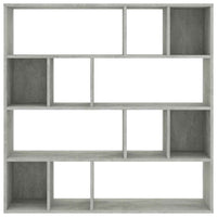 vidaXL Divisória/estante 110x24x110 cm contraplacado cinzento cimento