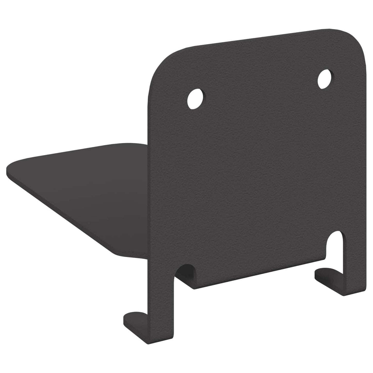 vidaXL Prateleira de Parede 4 pcs Preto 6 x 10.8 x 6.6 cm