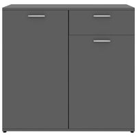 vidaXL Aparador 80x36x75 cm contraplacado cinzento