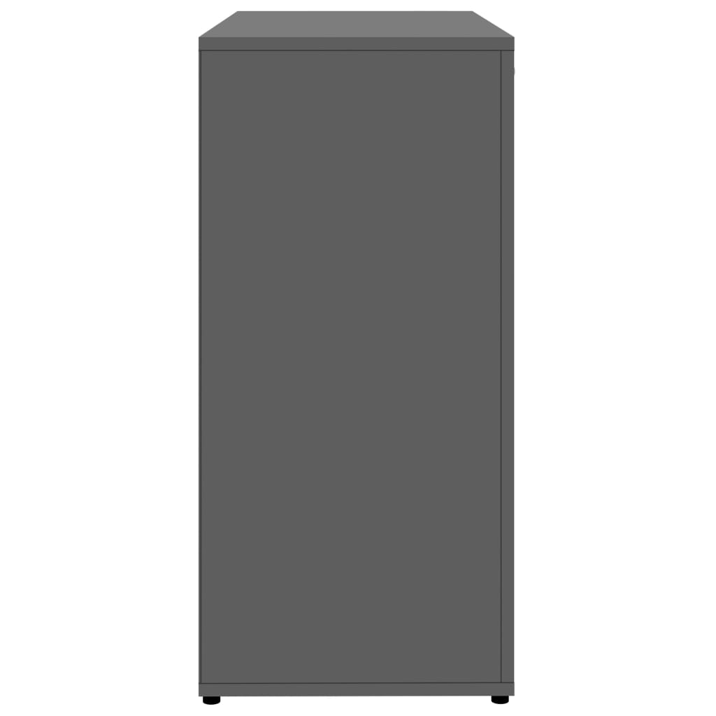 vidaXL Aparador 80x36x75 cm contraplacado cinzento