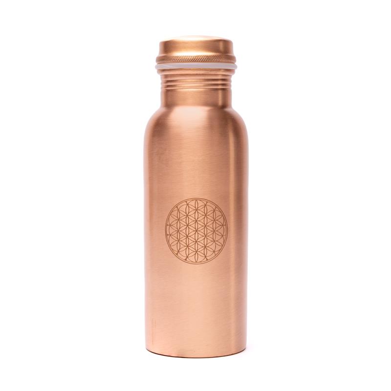Garrafa de água em Cobre 500 ml - Flor da vida